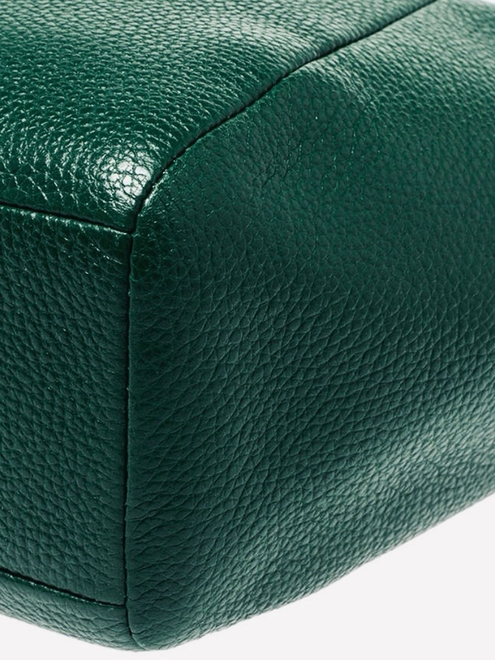 COACH Green Pebbled Leather Bag, forest green - Picture 5 of 8